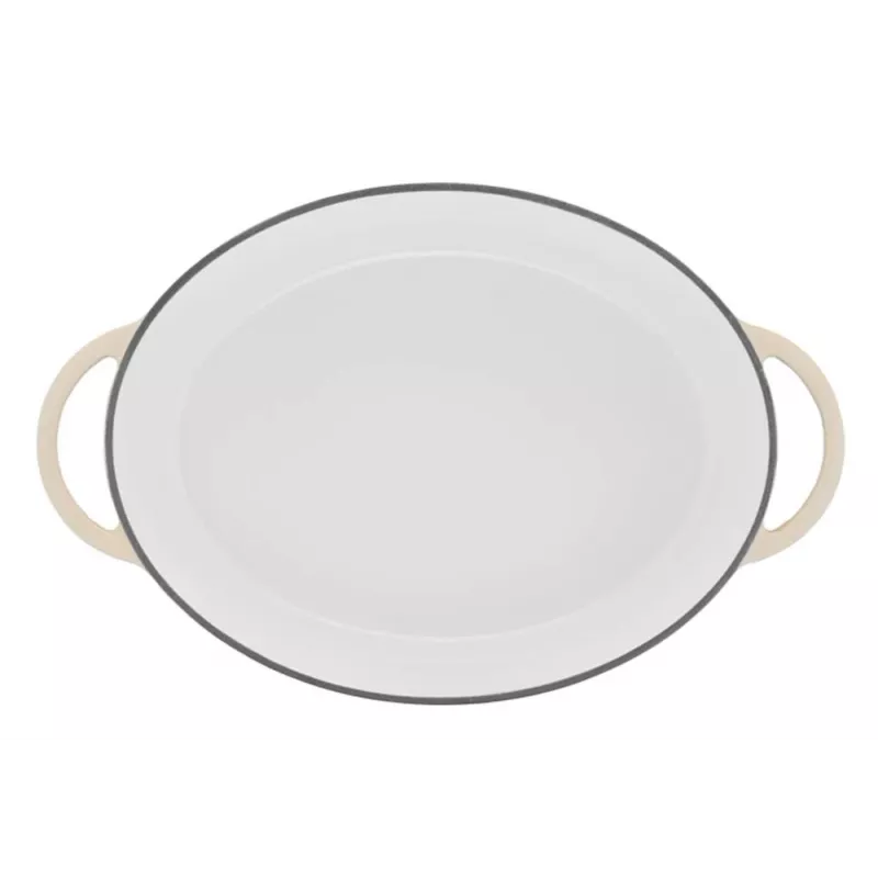 Tefal E25906 Ovāla Bēša čuguna virtuves piederums, 34 cm diametrs, ovāla forma