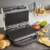 Kontaktgrils Tefal Optigrill+ XL GC727D10 — 2000 W, taisnstūra metāla korpuss, 445×365×175 mm