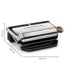 Kontaktgrils Tefal Optigrill+ XL GC727D10 — 2000 W, taisnstūra metāla korpuss, 445×365×175 mm