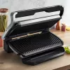 Kontaktgrils Tefal Optigrill+ XL GC727D10 — 2000 W, taisnstūra metāla korpuss, 445×365×175 mm
