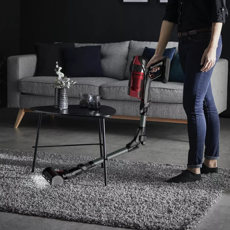 Rowenta RH98A8 2-in-1 stick vacuum baterija Dry Bagless 0.9 L 320 W Red, pelēka