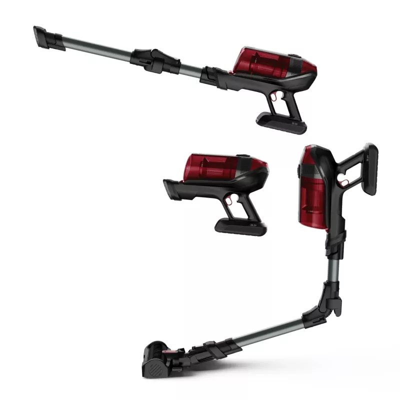Rowenta RH98A8 2-in-1 stick vacuum baterija Dry Bagless 0.9 L 320 W Red, pelēka