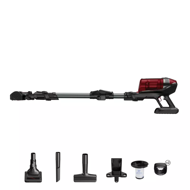Rowenta RH98A8 2-in-1 stick vacuum baterija Dry Bagless 0.9 L 320 W Red, pelēka