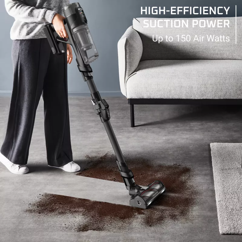 Rowenta X-Force Flex RH9L55E0 stick vacuum/elektriskā slota 2-in-1 vertikālais putekļsūcējs Ar bateriju Sauso uzkopšanu Bez maisiņa 0.65 L Melns