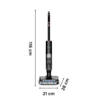Rowenta X-Clean 7 GZ5736E0 bezvada putekļsūcējs/elektriskā slota Baterija Sausā&mitrā Bezmaisa Melns