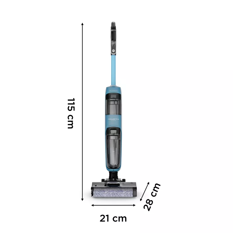 Rowenta X-Clean 2 GZ2271E0 stieņa putekļsūcējs/elektriskā slota Baterija Sausā&mitrā Bez maisiņa Zils