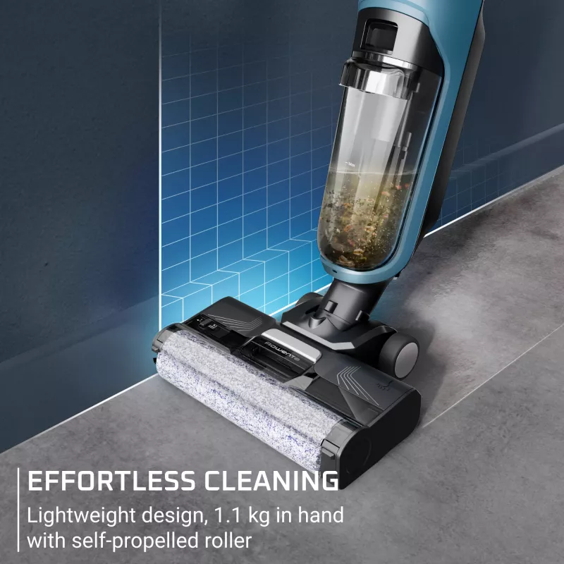 Rowenta X-Clean 2 GZ2271E0 stieņa putekļsūcējs/elektriskā slota Baterija Sausā&mitrā Bez maisiņa Zils