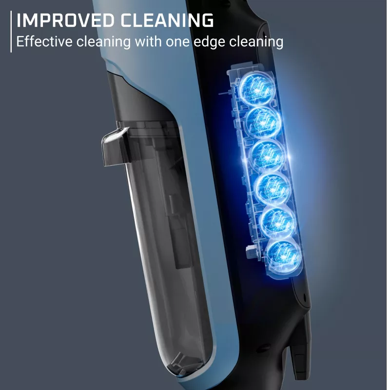 Rowenta X-Clean 2 GZ2271E0 stieņa putekļsūcējs/elektriskā slota Baterija Sausā&mitrā Bez maisiņa Zils