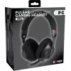 Konix PULSAR austiņas ar vadu un bezvadu savienojamību, galvas lentes, spēlēm, USB Type-C, Bluetooth, melnas