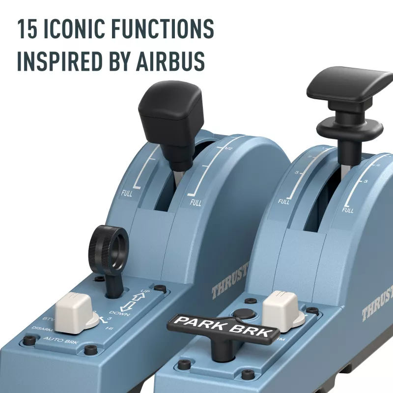 Thrustmaster TCA Quadrant Add-On Airbus Edition Melns, Blue Flight Sim PC
