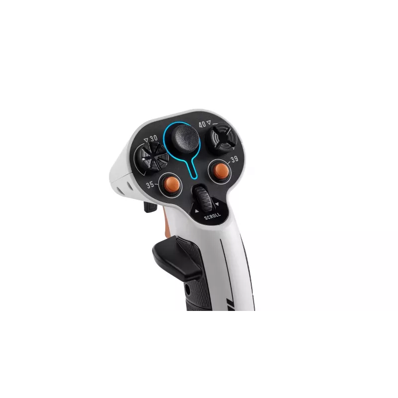Lidojuma svira Thrustmaster Sol-R 2 HOSAS Space Sim Duo — vadu USB Type-C, analogais/ciparu, melns/balts