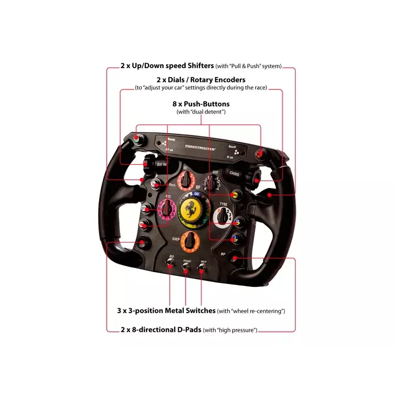 Thrustmaster Ferrari F1 Melns RF stūres rats analogs PC, PlayStation 4, PlayStation 5, Playstation 3, Xbox