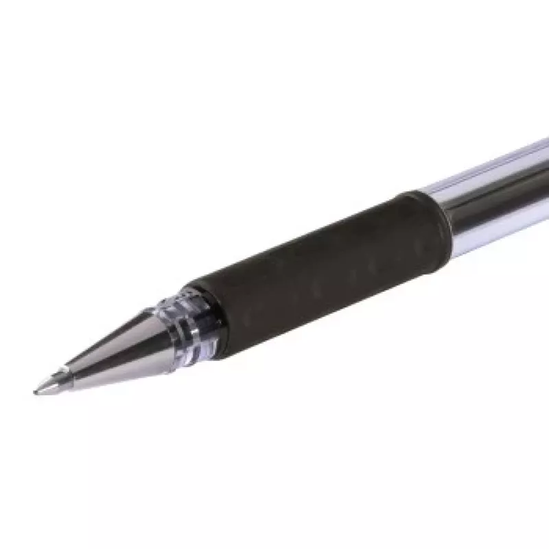 Hibrīda gēla rokturīšu pildspalvu komplekts, melna tinte, 0,3 mm uzgalis, 12 gab. iepakojumā