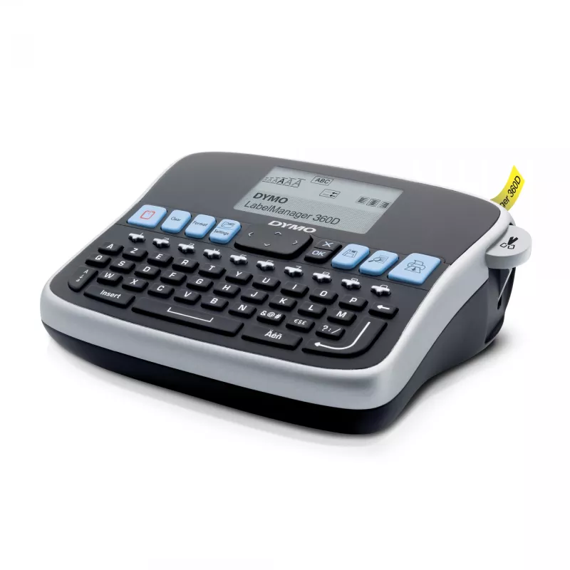 DYMO LabelManager galda etiķešu printeris | 360D uzlādējams rokas etiķešu printerisViegli lietojamsViena pieskāriena viedie taustiņiQWERTY tastatūraLiels displejs | Mājas un biroja organizēšanai