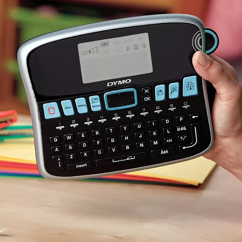 DYMO LabelManager galda etiķešu printeris | 360D uzlādējams rokas etiķešu printerisViegli lietojamsViena pieskāriena viedie taustiņiQWERTY tastatūraLiels displejs | Mājas un biroja organizēšanai