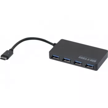 Hypertec 021308-HY saskarnes centrmezgls USB 3.2 Gen 1 (3.1 Gen 1) Type-C 5000 Mbit/s Melns
