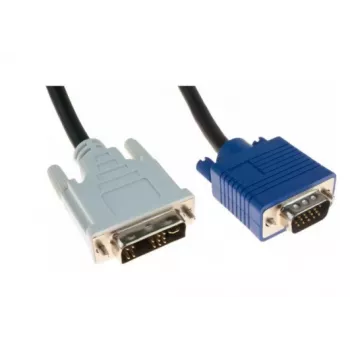 Hypertec 127721-HY video kabeļa adapteris 5 m DVI-A VGA (D-Sub) melns, zils, balts