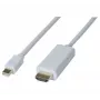Hypertec 128418-HY video kabeļa adapteris 2 m Mini DisplayPort HDMI Balts