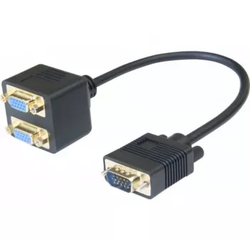 Hypertec 137036-HY VGA kabelis 0,3 m VGA (D-Sub) 2 x VGA (D-Sub) Melns