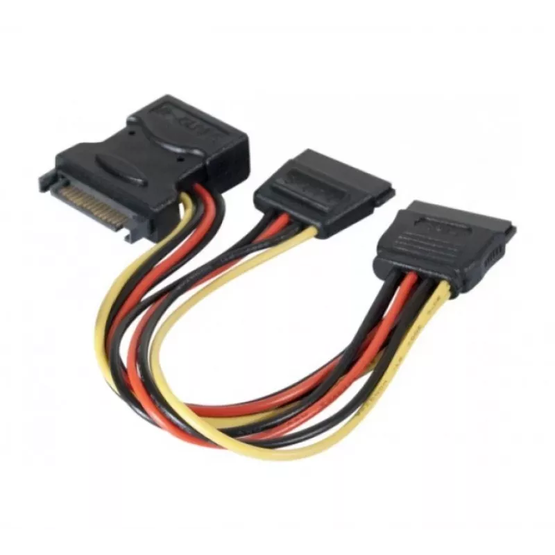 ATEN 147557 SATA kabelis 0,3 m SATA 15-pin 2 x SATA 15-pin + Molex (4-pin) Dažādas krāsas, Melns