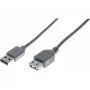 Hypertec 532414-HY USB kabelis USB 2.0 3 m USB A pelēks