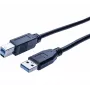 Hypertec 532467-HY USB kabelis USB 3.2 Gen 1 (3.1 Gen 1) 1,8 m USB A USB B Melns