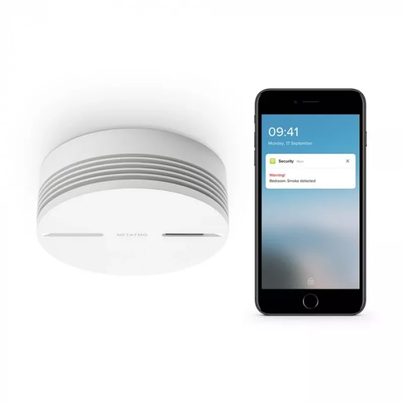Netatmo NSA-DE viedais dūmu detektors Fotoelektrisks atstarošanas detektors Savstarpēji savienojams Bezvadu savienojums