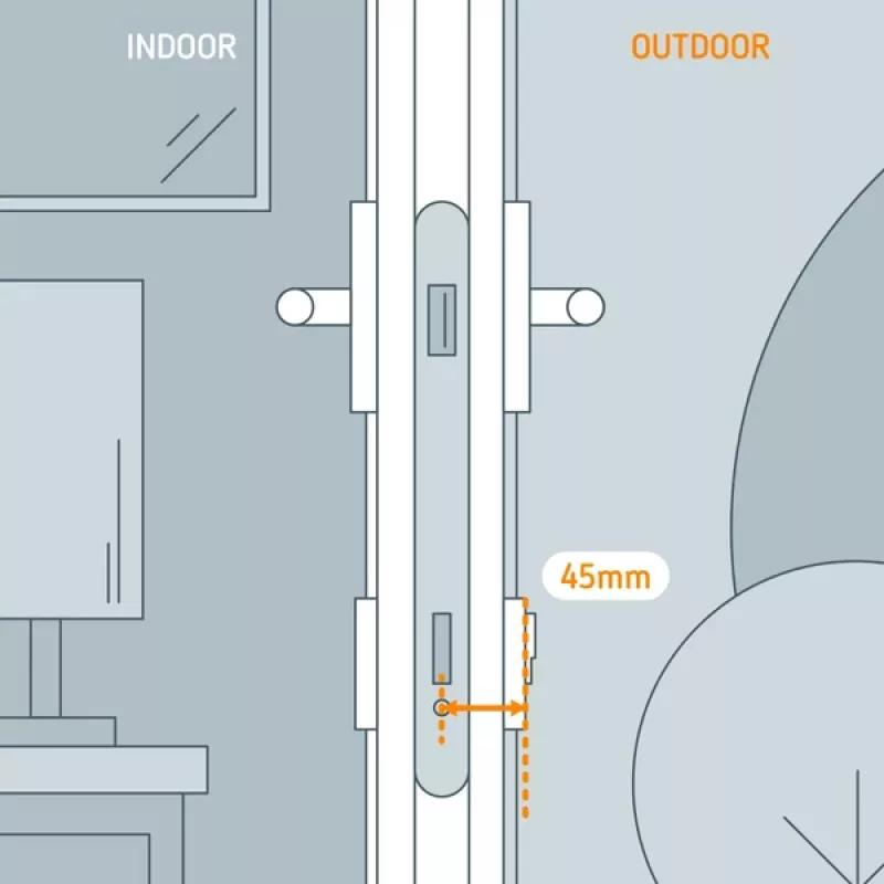 Netatmo NDL-E45 viedās slēdzenes piederumu pagarinājuma komplekts