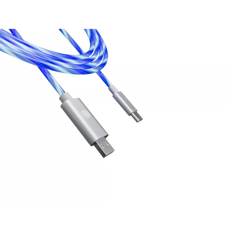 Oniverse USB-C–USB-C ātrās uzlādes kabelis – 2 metri – LED (vairākplatformu)