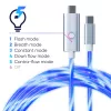 Oniverse USB-C–USB-C ātrās uzlādes kabelis – 2 metri – LED (vairākplatformu)