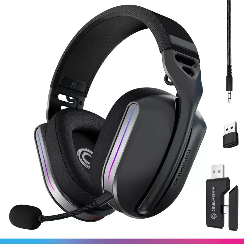 Oniverse Wireless Gaming Headset Polaris - Eclipse Melns (Multiplatform)