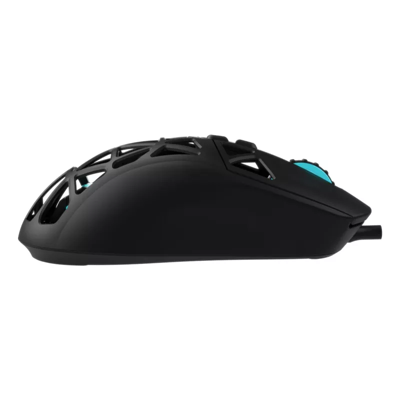 Oniverse - Vadu spēļu pele Kryo - Nocta Melns (PC), Piemērota abām rokām, Optiskā, USB A tips, 13800 DPI, Melna