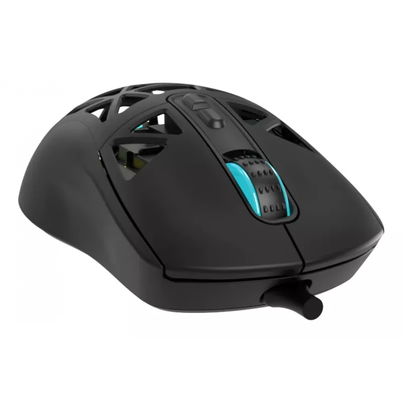 Oniverse - Vadu spēļu pele Kryo - Nocta Melns (PC), Piemērota abām rokām, Optiskā, USB A tips, 13800 DPI, Melna