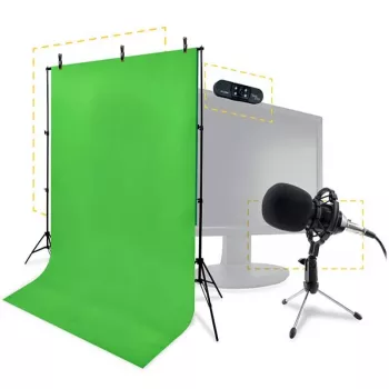 Steelplay Pro Hd 4 In 1 Streaming komplekts, 2 MP, 1920 x 1080 pikseļi, Full HD, 25 kadri/s, USB 2.0, melna, nerūsējošais tērauds