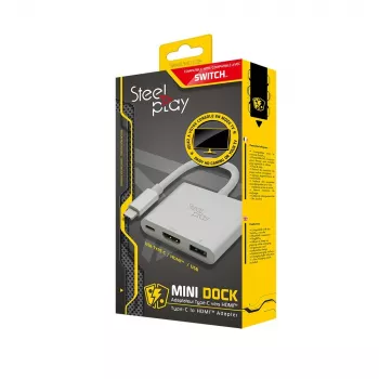 Steelplay Mini Dock - HDMI adapteris (Nintendo Switch), USB Type-C, HDMI izeja