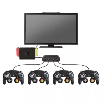 Steelplay Gamecube® kontrolleru adapteris (Switch), Nintendo Switch, Adapteris, Melns, USB, Vadu, 1 gab.
