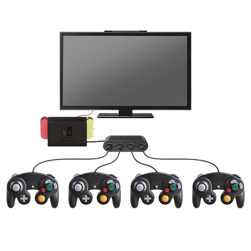 Steelplay Gamecube® kontrolleru adapteris (Switch), Nintendo Switch, Adapteris, Melns, USB, Vadu, 1 gab.