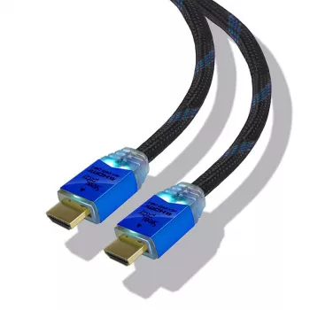 Steelplay 4K 2.0 HDMI High Speed Ultra Hd kabelis 2M, 2 m, HDMI Type A (Standard), HDMI Type A (Standard), 3D, 18 Gbit/s, melns, zils