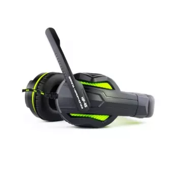 Steelplay vadu stereo austiņas HP-45 – melnas/zaļas (Xbox), vadu, spēlēm, 20–20000 Hz, 274 g, austiņas, melnas, zaļas
