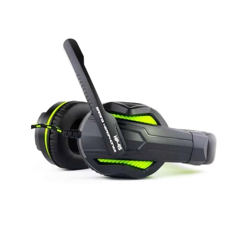 Steelplay vadu stereo austiņas HP-45 – melnas/zaļas (Xbox), vadu, spēlēm, 20–20000 Hz, 274 g, austiņas, melnas, zaļas