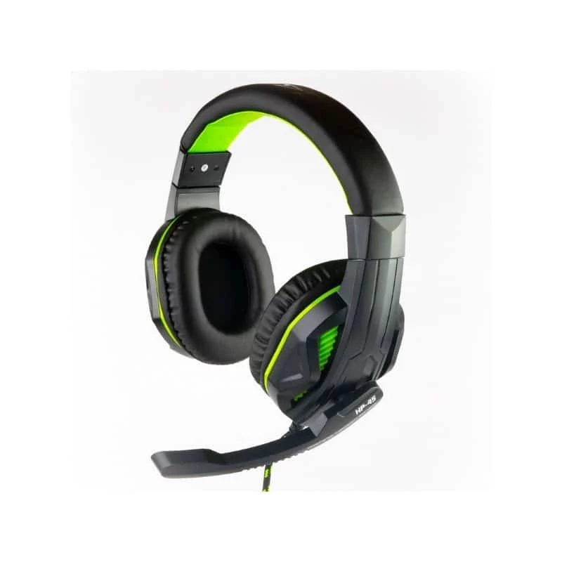 Steelplay vadu stereo austiņas HP-45 – melnas/zaļas (Xbox), vadu, spēlēm, 20–20000 Hz, 274 g, austiņas, melnas, zaļas