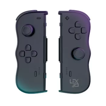 Lexip Adventure Twinpads Melns (Switch), spēļu pults, Nintendo Switch, Nintendo Switch OLED, uzņemšanas poga, D-paliktnis, sākuma poga, analogā / digitālā, bezvadu, Bluetooth