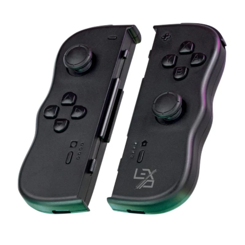 Lexip Adventure Twinpads Melns (Switch), spēļu pults, Nintendo Switch, Nintendo Switch OLED, uzņemšanas poga, D-paliktnis, sākuma poga, analogā / digitālā, bezvadu, Bluetooth
