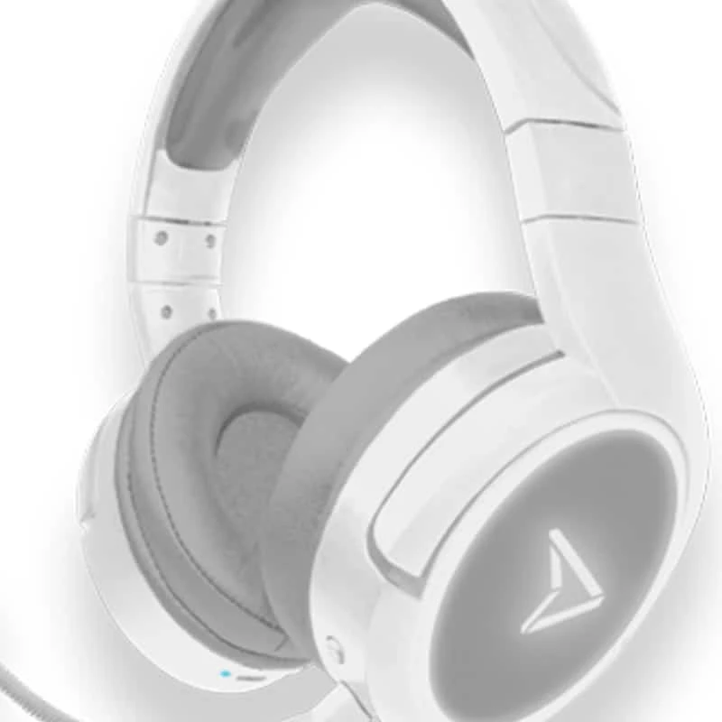 Steelplay Bluetooth Headset- Impulse balta (Multi), vadu un bezvadu, spēļu, 20 - 20000 Hz, 305 g, austiņas, gaiši pelēka, balta