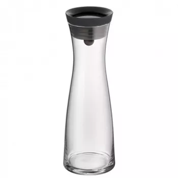 WMF Basic ūdens karafe 1,0 melna, Karafe, 1 L, Melna, Caurspīdīga, Stikls, Apaļa, Köhler & Wilms