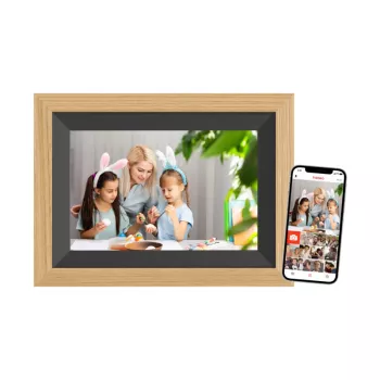 Braun DigiFrame 10B digitālais foto rāmis Melns, Koks 25,6 cm (10,1 collas) Skārienekrāns Wi-Fi