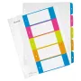 Leitz Indices Printable PP A4+ 1-5 WOW, ciparu ieliktņu sadalītājs, polipropilēns (PP), A4 Maxi, 245 mm, 305 mm