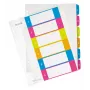 Leitz Indices Printable PP A4+ 1-6 WOW, ciparu tabulēšanas ieliktņi, polipropilēns (PP), daudzkrāsains, portretorientācija, A4 Maxi, 0,3 mm