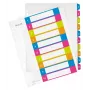 Leitz Indices Printable PP A4+ 1-10 WOW, ciparu tabulēšanas iedalītājs, polipropilēns (PP), daudzkrāsu, ainavorientācija, A4 Maxi, 245 mm