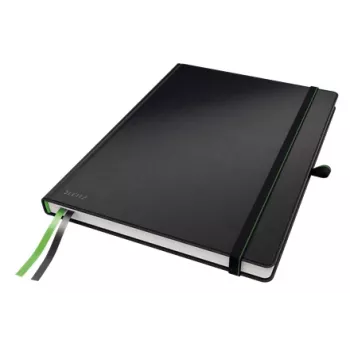 Leitz Notebook Complete A4 rūtaina 96 grami 80 lapas, Melna, A4, 80 lapas, 96 g/m², Rūtains papīrs, Cietais vāks